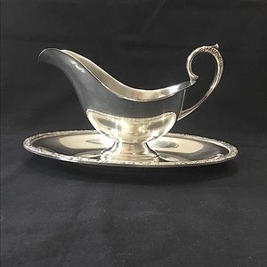 Silver gravy boat.